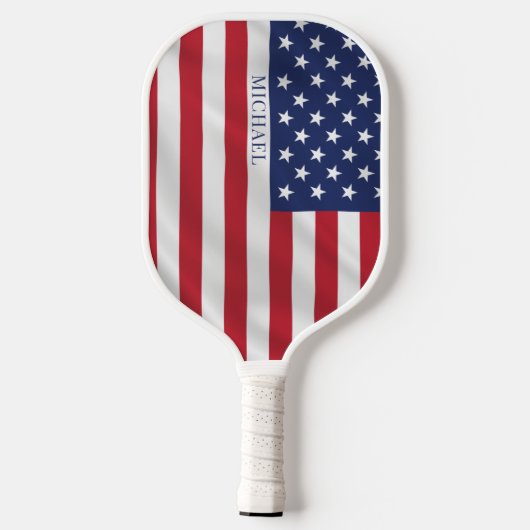 Patriotische US Flagge USA-Flagge Pickleball Schläger (Rückseite)