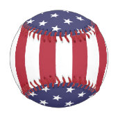 Patriotische US Flagge USA Initialen Custom Baseball (Rückseite)