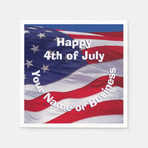 Patriotische US-Flaggen-Gewohnheit Serviette