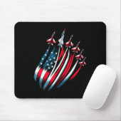 Patriotische US-Flaggen Jets Jets Jets 4. Juli Mousepad (Mit Mouse)