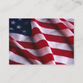 Patriotische US-Flaggen-Visitenkarten Visitenkarte (Rückseite)