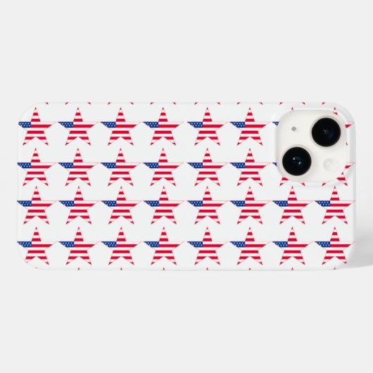 Patriotische US-Flaggenstars Case-Mate iPhone Hülle (Rückseite (Horizontal))