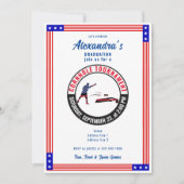 Patriotische US Sack Toss Cornhole Graduation Part Einladung (Vorderseite)