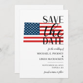 Patriotische US-Staat Kansas Hochzeit in Urlaubsor Save The Date (Vorne/Hinten)