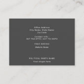 Patriotische US-Wahlkampfkarte Visitenkarte (Rückseite)