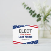 Patriotische US-Wahlkampfkarte Visitenkarte (Stehend Vorderseite)
