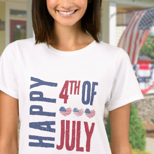 Patriotische USA-Amerikanische Flagge 4. Juli T-Shirt