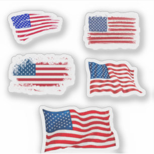 Patriotische USA-amerikanische Flaggen Aufkleber