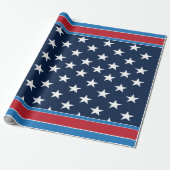 Patriotische USA - amerikanische Flaggen Geschenkpapier (Ungerollt)