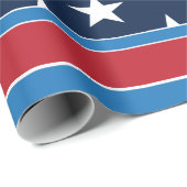 Patriotische USA - amerikanische Flaggen Geschenkpapier (Rolleneckpunkt)
