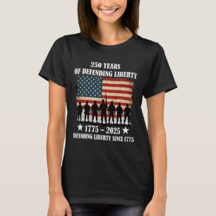 Patriotische USA-Armee US-Militärparade 250. Jahre T-Shirt