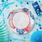 Patriotische USA-Ballons Pappteller (Party)
