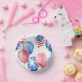 Patriotische USA-Ballons Pappteller (Party)
