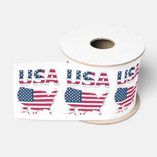 Patriotische USA-Beschriftung und amerikanische Fl Ripsband