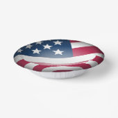 Patriotische USA Flag Globe, Spaß Pappteller (Gewinkelt)