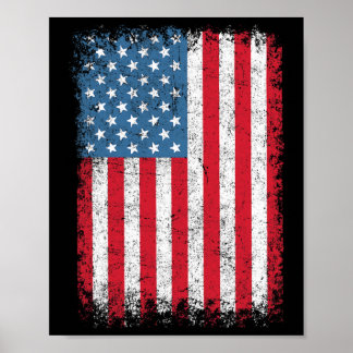 Patriotische USA-Flagge 4. Juli für Männer Frauen  Poster