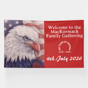 Patriotische USA-Flagge Amerika 250 Jahre 1776 202 Banner