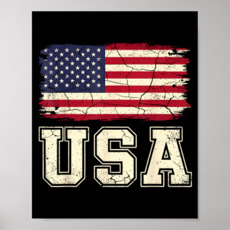 Patriotische USA-Flagge amerikanische Flagge USA 4 Poster