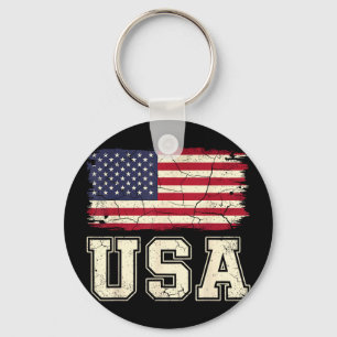 Patriotische USA-Flagge amerikanische Flagge USA 4 Schlüsselanhänger