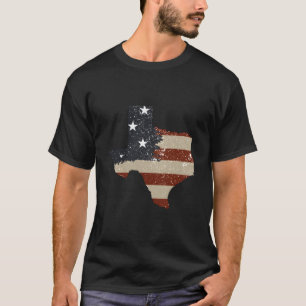Patriotische USA-Flagge des Bundesstaates Texas T-Shirt