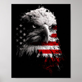 Patriotische USA-Flagge-Kampfjets-Adler-Jungs-4. Poster