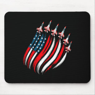 Patriotische USA-Flagge-Kampfjets-Jungs-Männer-4. Mousepad