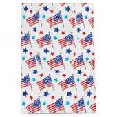 Patriotische USA-Flaggen Mittlere Geschenktüte (Vorderseite)