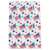 Patriotische USA-Flaggen Mittlere Geschenktüte (Rückseite)