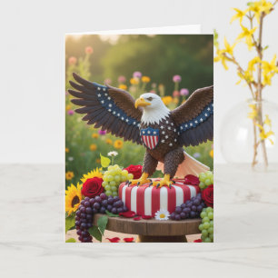 Patriotische USA-Geburtstagskarte, Amerikanische F Karte