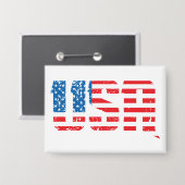 Patriotische USA in Red, White und Blue Button (Vorderseite/Rückseite)