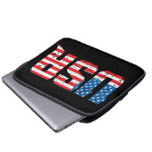 Patriotische USA in Red, White und Blue Laptopschutzhülle (Vorne Knopf)