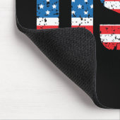 Patriotische USA in Red, White und Blue Mousepad (Ecke)