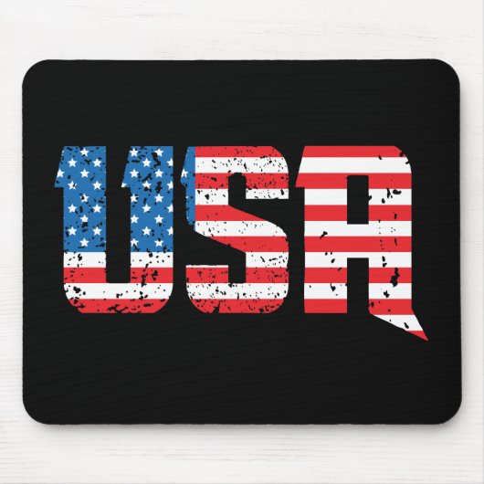Patriotische USA in Red, White und Blue Mousepad (Vorne)