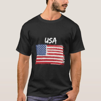 Patriotische USA mit amerikanischer Flagge der Ver T-Shirt
