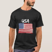 Patriotische USA mit amerikanischer Flagge der Ver T-Shirt (Vorderseite)