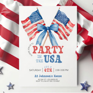 Patriotische USA Party Einladung, bearbeitbares Pa Einladung