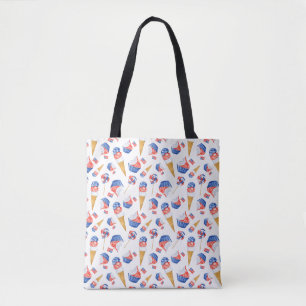 Patriotische USA Stars und Süßigkeiten Tote Bag Tasche
