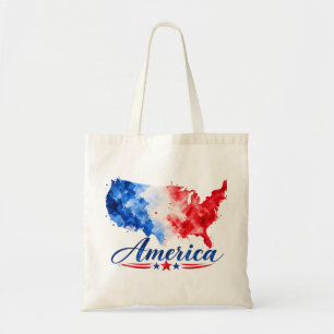 Patriotische USA-Wasserfarben-Karte-Tasche Tragetasche