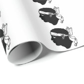 Patriotische Verpackungspapierflagge auf Korsika Geschenkpapier (Rolleneckpunkt)