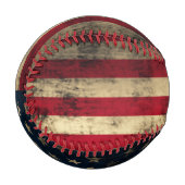 Patriotische Vintage amerikanische Flagge Baseball (Vorderseite Links)