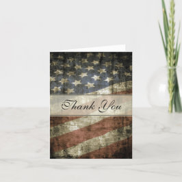 Patriotische Vintage amerikanische Flagge Dankeskarte
