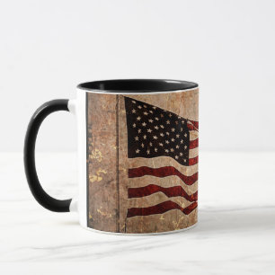 Patriotische Vintage-amerikanische Flagge Unabhäng Tasse