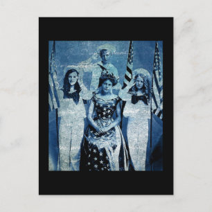 Patriotische Vintage-Collage Postkarte