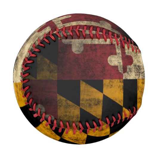 Patriotische Vintage Flagge von Maryland Baseball (Vorderseite Links)