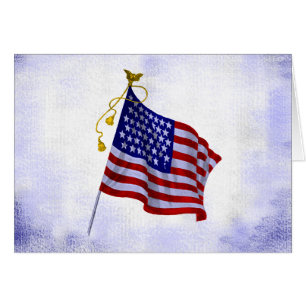 Patriotische Vintage US-Flag Blank Art Card