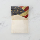 Patriotische Vintage USA-Flagge Dankeskarte (Innenseite)
