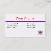 Patriotische Visitenkarte-Schablone Visitenkarte (Rückseite)