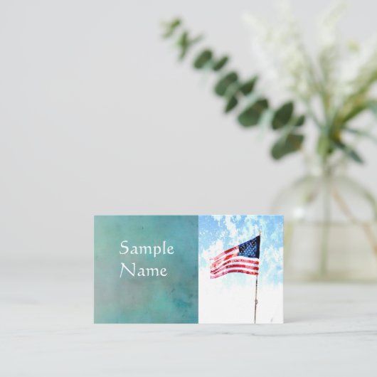 patriotische Visitenkarten amerikanischer Fahnenku Visitenkarte (Stehend Vorderseite)
