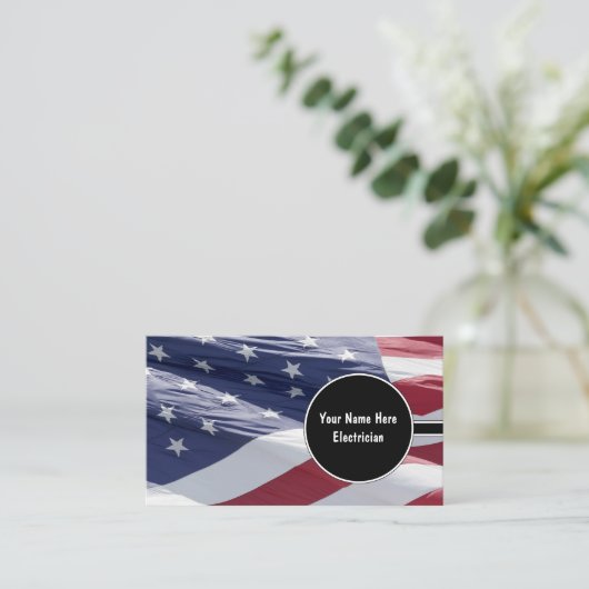 Patriotische Visitenkarten Visitenkarte (Stehend Vorderseite)