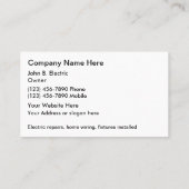 Patriotische Visitenkarten Visitenkarte (Rückseite)